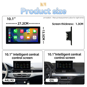 Reproductor de DVD para Auto con Sistema Android 13 de 10.1 Pulgadas y 8 Núcleos, Navegación GPS Multimedia para <span class=keywords><strong>Audi</strong></span> A4 B9 A5 Q5 2017-2020 - Product Image 3
