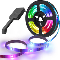 Lampu LED Strip Smart RGB SMD 5050 untuk Lampu Latar TV, Dapat Dipotong 3M, CRI 95 Tinggi, Kontrol Aplikasi & Dapat Diredupkan