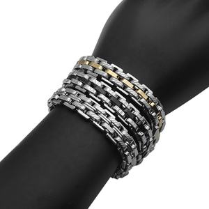 Pulseras de Acero Inoxidable para Hombre, Diseños 2024, Joyería Nueva con Baño de Titanio que Nunca se Desvanece - Product Image 4