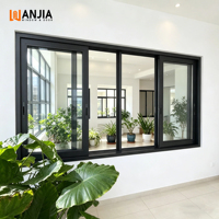 Fenêtre coulissante horizontale sur mesure, cadre en aluminium, double vitrage, résistante aux ouragans, fenêtre coulissante pour balcon