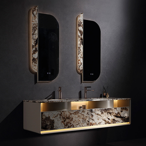 Gabinete de <span class=keywords><strong>Baño</strong></span> <span class=keywords><strong>con</strong></span> <span class=keywords><strong>Espejo</strong></span> LED de Lujo, Retroiluminado, Táctil Inteligente, Antivaho, <span class=keywords><strong>Espejo</strong></span> Doble de Pared <span class=keywords><strong>para</strong></span> Hotel y Hogar - Product Image 6