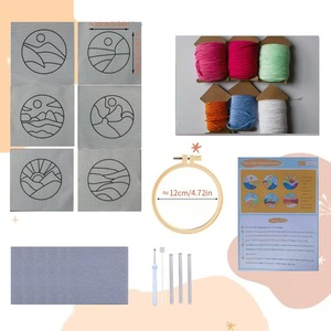 Kit de manualidades DIY con aguja de punch y almohadillas de lana termorresistentes para bordar flores, duradero, para alivio del estrés y arte. - Product Image 6