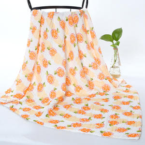 Couverture de bébé en mousseline de coton à six couches, couverture d'emmaillotage, couverture de bébé, serviette à cracher pour nouveau-né, couverture imprimée de dessins animés - Product Image 2