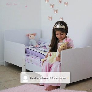 MySize Modern Style Bianca White Pine Wood Toddler Bed Children's <strong>Cribs</strong> for Bedroom Furniture - Product Image 4