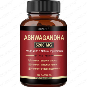 LDJ OEM Custmozied Label Ashwagandha Cápsulas 180 Cápsulas Ashwagandha Tureric Root Black Pepper para Adultos Support Energy - Product Image 1