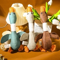 Jouets pour chiens en peluche couineurs, écologiques, de luxe, durables, en forme de canard et d'oie, pour chiens de petite, moyenne et grande taille, vente en gros