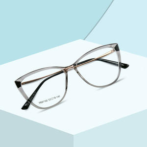 Montures de lunettes œil-de-chat TR87100 pour femmes, anti-lumière bleue, monture intégrale, TR90 léger, design papillon, verres en acétate. - Product Image 2