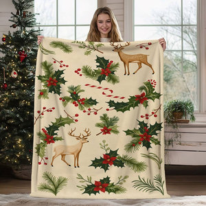 <b>Christmas</b> Plaid <b>Blanket</b> Soft Flannel Throw Customized Modern Classic Pattern Warm Cozy Bedding Sofa Travel <b>Blanket</b> - Product Image 4