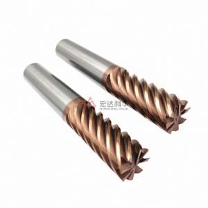 Fresas de extremo plano de carburo sólido HRC 40 con recubrimiento de NaNo TiAICrN, 4 filos, helicoidales 45 grados para acero al carbono y acero aleado - Product Image 5