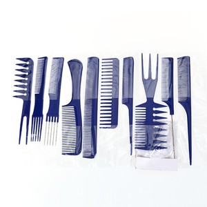 WanMei Juego de 10 peines para el cabello, herramientas de peinado duraderas de plástico negro para teñir el cabello, lavarlo y cuidarlo diariamente - Product Image 3