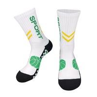 Chaussettes de basketball antidérapantes en silicone rembourrées, respirantes, à compression, pour équipes, personnalisables, unisexe, vente en gros
