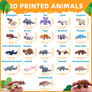 Giocattoli di Animali Selvatici Personalizzati con Stampa 3D, Articolazioni Mobili, Statuette Mini Multicolore in PLA, Giocattoli Educativi per Bambini, Fornitura all'Ingrosso - Product Image 3