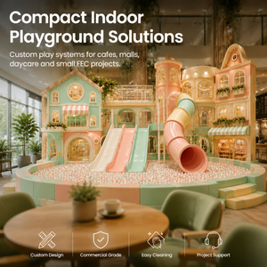 Aire de jeux urbaine de jeu de rô<span class=keywords><strong>le</strong></span>, Château <span class=keywords><strong>royal</strong></span>, Mini vitrine, <span class=keywords><strong>Pont</strong></span> de jeu, Piscine à balles, Projet de café familial certifié EN1176 TUV - Product Image 1