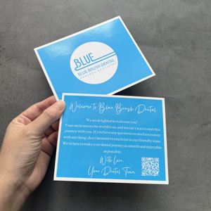 Custom Glossy Lamination Thank You <b>Cards</b> - Full Color Printed Business Postcards Corrugated <b>Card</b> - Product Image 1