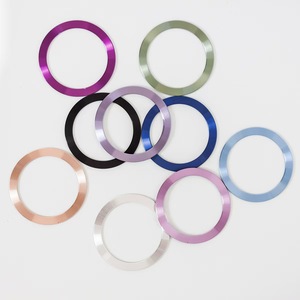 Anneau en aluminium anodisé coloré à motif CD, cercle métallique ajouré effet soleil, rondelle décorative en aluminium pour plaque signalétique - Product Image 1
