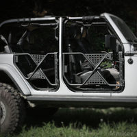 Demi-portes tubulaires tactiques style Maiker X avec rétroviseur latéral pour Jeep Wrangler JL Gladiator JT Accessoires