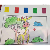 Livre de coloriage magique à l'eau portable DIY personnalisé avec pinceau pour enfants
