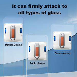 Robot de nettoyage de fenêtres électrique intelligent pour maison connectée, entièrement automatique, avec pulvérisation d'eau atomisée ultrasonique double face, 3+ modes, contrôle par application - Product Image 4