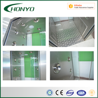 Douche d'air automatique pour salle blanche électronique, douche d'air pour usine alimentaire, salle de douche d'air industrielle en acier inoxydable 304