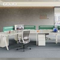 Sistema de Escritorio Modular Minimalista Moderno para Oficina, Conjunto de Muebles de Oficina de Diseño Abierto para 3 o 6 Personas