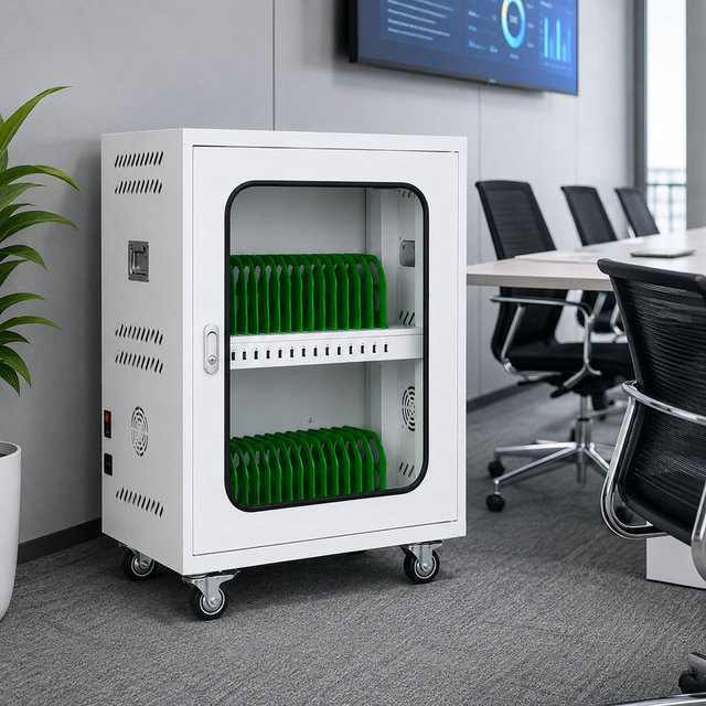 30 Slot Tablet Mobile Phone Charging Cabinet with Lockable Door for School Office Device Storage and Safe Charging Solution