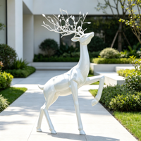 Sculpture de cheval en résine, statue géométrique low-poly, figurine animale rouge, taille et couleur personnalisables, moulée pour parc à thème, maison, bureau, jardin