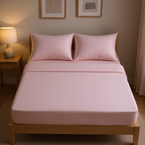 Sábanas de Algodón Transpirables de Tamaño King en Color Rosa Dulce para Cama, Aptas para Todas las Estaciones - Product Image 2