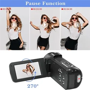Caméscope 4K complet professionnel pour YouTuber, caméras vidéo numériques pour diffusion en direct, photographie 18X, enregistreur de vlogging, <span class=keywords><strong>webcam</strong></span> ultra HD - Product Image 3