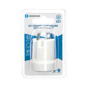 โคมไฟเซรามิกแบบ E27 สีขาว เหมาะสำหรับการตกแต่งและให้แสงสว่างในบ้านและพื้นที่เชิงพาณิชย์ - Product Image 3