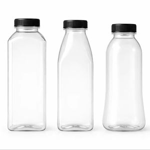 Bouteilles en plastique PET de qualité alimentaire en gros avec bouchon à vis et marquage à chaud pour l'emballage de nourriture pour bébés, salades et chocolats - Product Image 1