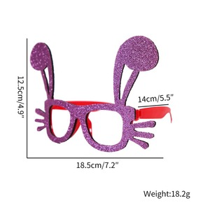 Oreilles de lapin de Pâques Poulet Oeufs de Pâques Lunettes Fête Photo Booth Props pour Joyeuses Pâques Fête Vacances Festival Lunettes - Product Image 6