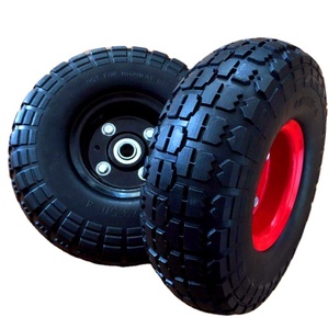 10 inch phẳng miễn phí thủng phòng chống <span class=keywords><strong>PU</strong></span> bọt bánh xe cho tay xe tải và xe cút kít 350-4 Sản xuất tại Trung Quốc - Product Image 1