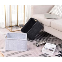 Panier de rangement pliable, boîte de rangement en feutre, avec poignées en métal, pour les jouets de pépinière, vêtements de chambre d'enfant