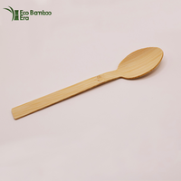 Cubiertos de Bambú Desechables con Logotipo Personalizado, Juego de Cubiertos de Bambú Envueltos Individualmente en Papel Kraft para Eventos, Hoteles y Resorts