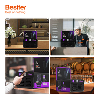 Station de recharge portable pour téléphone portable avec 6 emplacements, batterie Li-polymère 5000 mAh, 75 W, pour restaurant, avec lecture de code QR, charge rapide