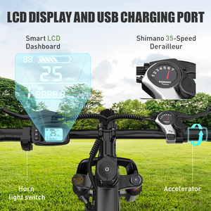 Bicicleta Eléctrica Personalizable Aairsk GT300 con Motor de 400W para <span class=keywords><strong>Montaña</strong></span> y Dirt, Neumático Ancho de 24 Pulgadas, E-Bike - Product Image 4