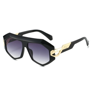 European American Vintage Sunglasses for Men Trendy <b>Large</b> <b>Frame</b> Goggles UV400 High Sense Sunshade Cross-Border High Fashion - Product Image 3