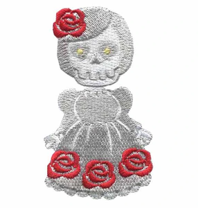 Netter 3D Zombie Bride gestickter Aufnäher für Halloween All Hallows 'Eve mit Polyester-Stoff zum Aufbügeln - Product Image 1