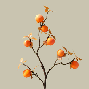 <span class=keywords><strong>Arbre</strong></span> à fleurs artificiel de kaki doré de haute qualité en PVC souple de 62 cm pour la décoration de mariages, Noël, Pâques et de la maison (vente en gros) - Product Image 6