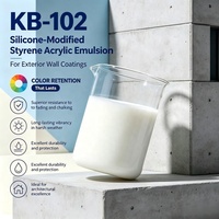 KB-102 Émulsion à base d'eau, auto-nettoyante, anti-UV, anti-poudrage, résistante aux rayures, matière première pour peinture au latex pour l'extérieur
