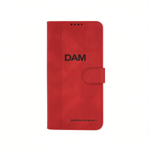 Custodia a libro DAM per iPhone 16 Pro Max con porta carte e chiusura a rombo - Product Image 1