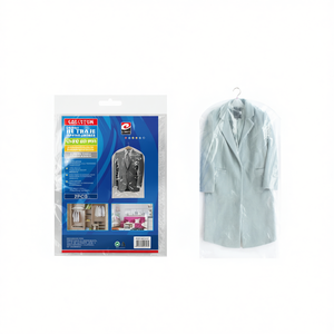 Erpsl – housse de costume en plastique, 60x137cm, 2 pièces, protection transparente pour vêtements, pour rangement dans la garde-robe - Product Image 1