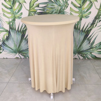 Nappe de table extensible moderne pour hôtel et maison, jupe de table cocktail, ensemble de table, banquet, bar à pieds hauts, ronde, extensible, vente en gros
