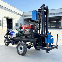 Foreuse diesel portable à faible bruit montée sur tricycle avec moteur, profondeur max. 300 m pour l'approvisionnement en eau résidentiel