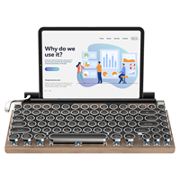 Clavier de machine à écrire sans fil de style rétro personnalisé pour IPAD PC/ordinateur portable Mac-Clavier de jeu