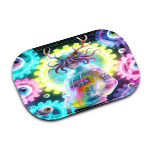 Vassoio Rettangolare in Metallo Personalizzato con Logo, Stile Classico Semplice, 270x160x25mm, per Fumatori, Vendita all'Ingrosso - Product Image 1