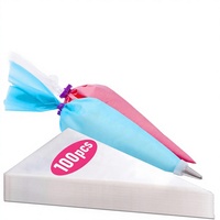 GEMHYE Kunststoff-Spritzbeutel-Set >20 Stück Antihaft-Einweg-Wiederverwendbare Spritzbeutel Kuchendekorations-Kit Backzubehör