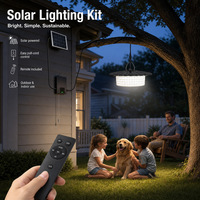 Lampe Solaire LED Extérieure Suspendue IP65 Style Européen avec Détecteur de Mouvement pour Cour et Jardin ; Installation Séparée avec Boîtier de Contrôle Indépendant