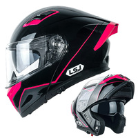 Casque de moto ABS à visière relevable avec double visière, certifié DOT et 3C, avec emplacement pour casque audio, idéal pour le dropshipping