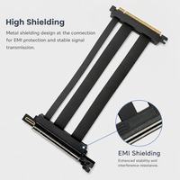 Câble d'extension pour carte graphique PCIe 5.0 X16 128 Go/s, blindage EMI, double rangée, câble riser, montage vertical GPU ITX ATX